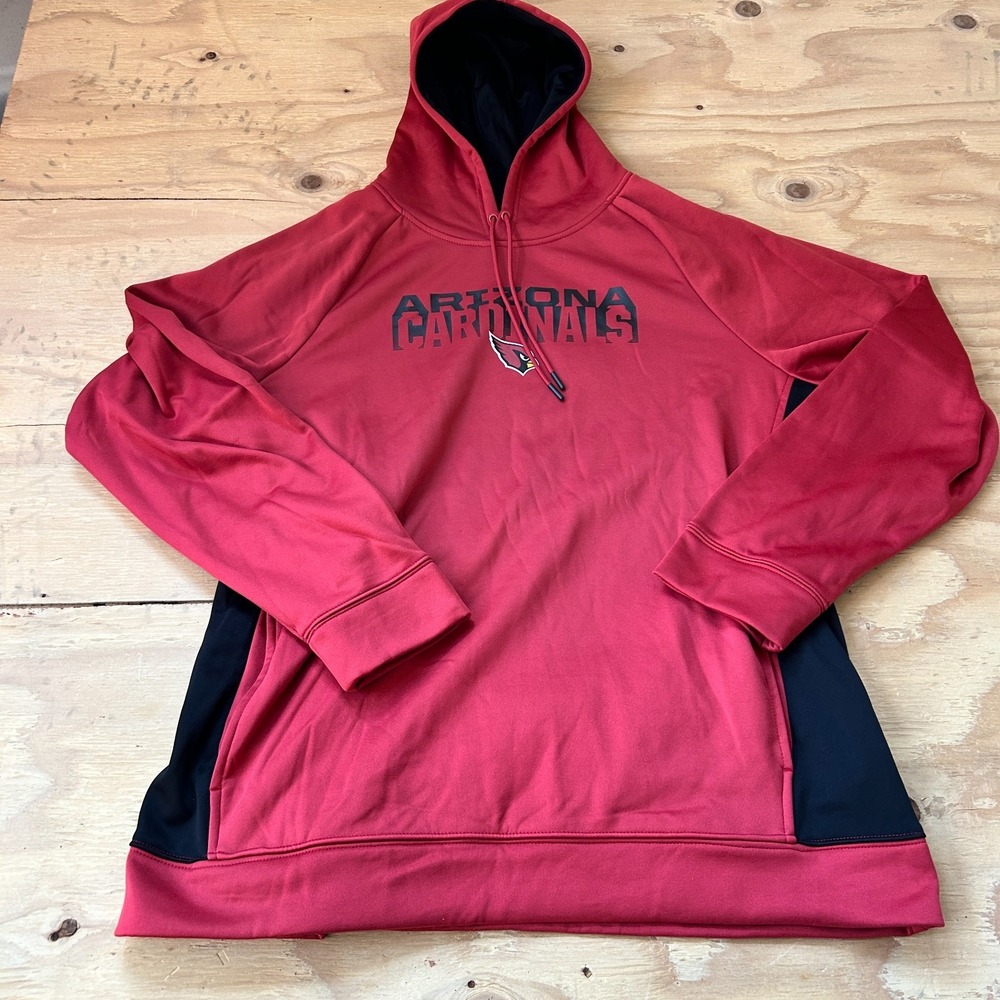 NFL Arizona Cardinals Hoodie Sweatshirt Men's 2XL XXL Red NFL Football Pullover
